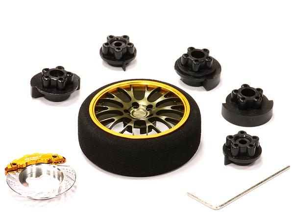 C23307GOLDGUN Evolution V Steering Wheel Set for Most HPI, Futaba, Airtronics, Hitec & KO - Image 1