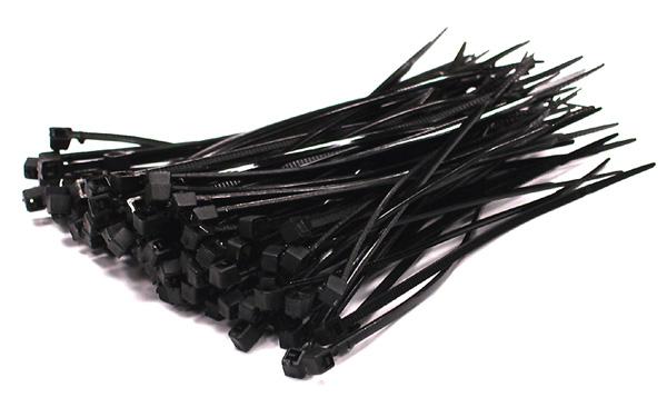 C23386BLACK Plastic Tie Wrap / Cable Tie (100) Small Size - Image 1