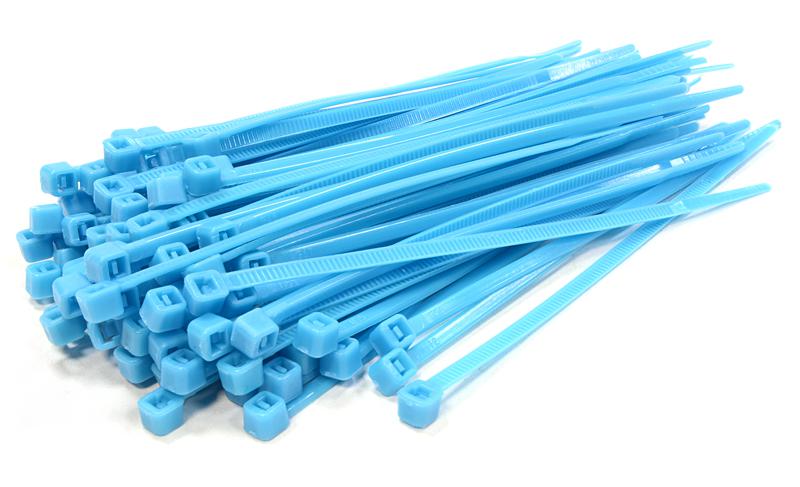 C23386LIGHTBLUE Plastic Tie Wrap / Cable Tie (100) Small Size - Image 1