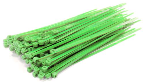 C23386LIGHTGREEN Plastic Tie Wrap / Cable Tie (100) Small Size - Image 1