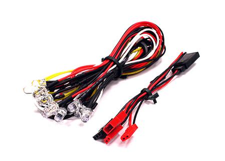 C23477WHITE LED Light Set System for 1/10 Touring Car (6V) 4 White, 4 Red & 2 Orange LEDs - Image 1