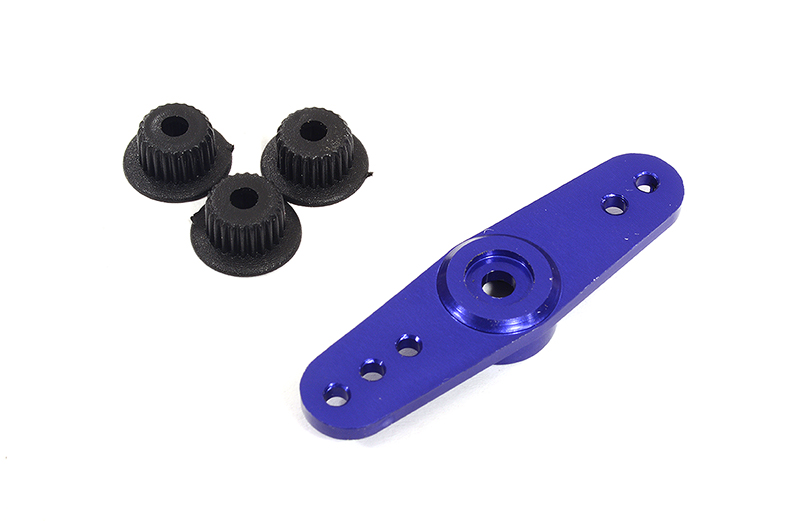 C23548BLUE Universal Type Alloy Servo Horn Double Sided for 23T, 24T & 25T (r=11, 15, 19mm) - Image 1