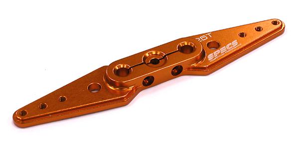 C23558ORANGE Billet Machined Servo Horn 25T for Futaba Servo (r=31mm, 38mm-44mm Holes) - Image 1