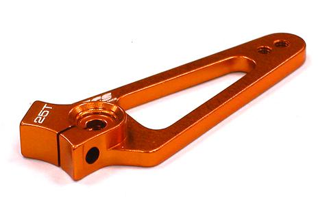C23570ORANGE Billet Machined Servo Horn 25T for Futaba Servo (r=35, 38mm Holes) - Image 1