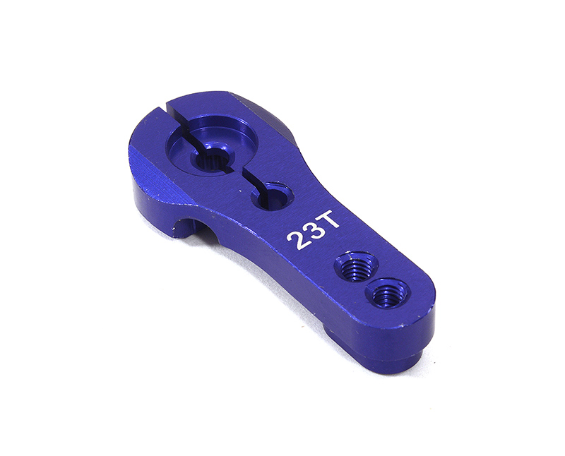 C23742BLUE Billet Machined Alloy Servo Horn 23T for KO & JR Servo (r=20, 24mm) - Image 1