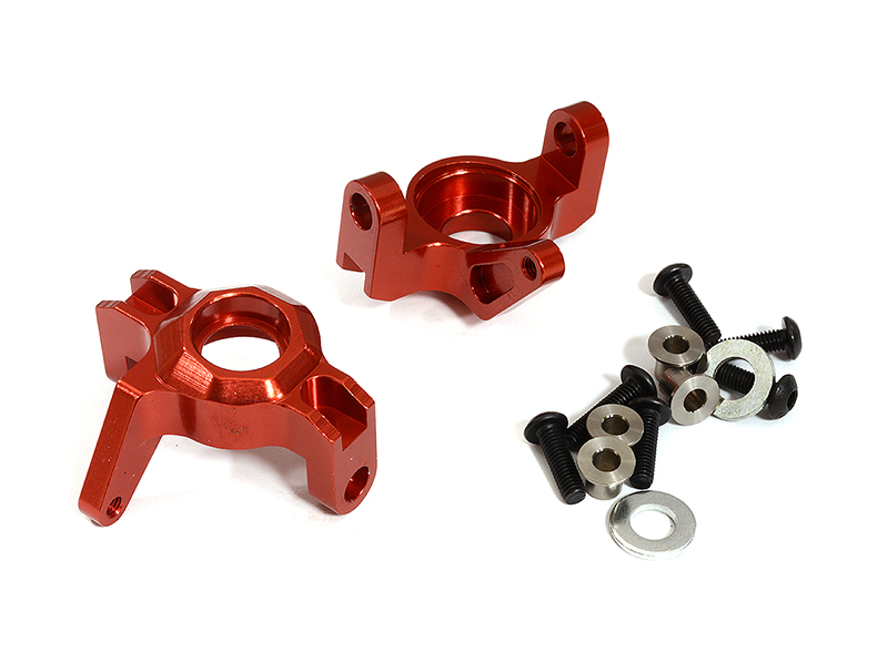 C23787RED Billet Machined Alloy HD Steering Blocks for Axial Wraith 2.2 AX80061 - Image 1