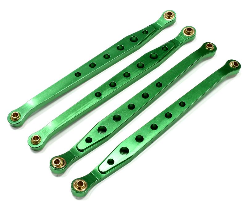 C23789GREEN Billet Machined Alloy Chassis Linkage (4) for Axial Wraith 2.2 AX80083 - Image 1
