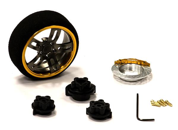 C23827GOLDGUN Evolution XII Steering Wheel Set for Most HPI, Futaba, Airtronics, Hitec & KO - Image 1