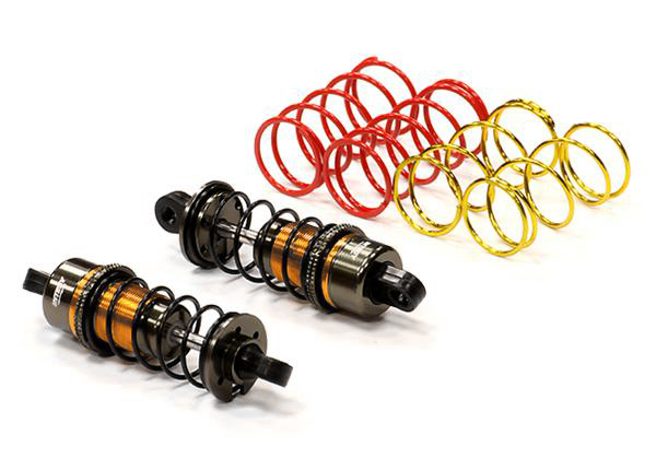 C23831GOLD Billet Machined XSR7 Shock Set for 1/10 Touring Car & Drift Car (L=56mm-59mm) - Image 1