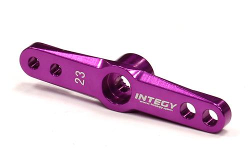 C23854PURPLE Billet Machined Servo Horn 23T for KO & JR Servo (r=13mm-19.5mm Holes M2 & M3) - Image 1
