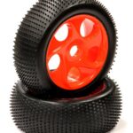 Mounted 1/8 Buggy Aero-5 Spoke-S 17mm Wheel+Pattern Micro-Spike Tire Set (2)