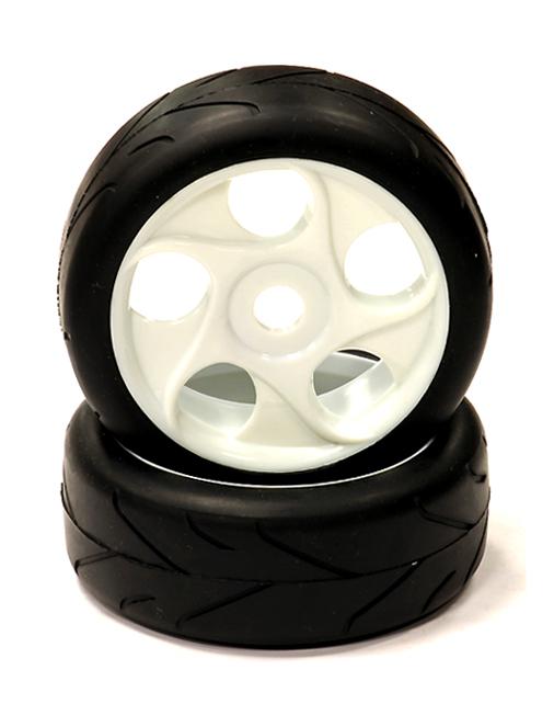 C23932 Mounted Tire, Wheel & Insert X802 Style w/ 17mm Hex for 1/8 Buggy Size - Image 1