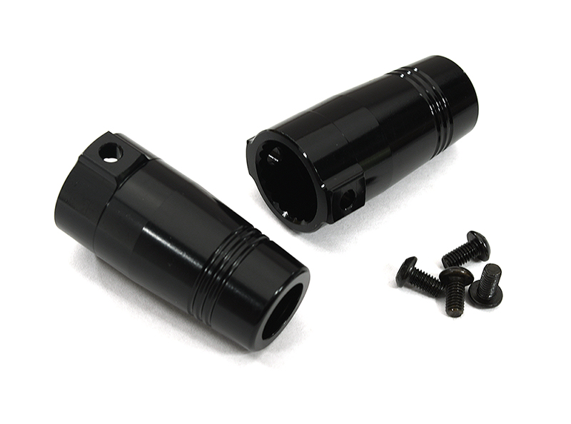 C23934BLACK Machined Alloy Type II Rear Axle Lock-Out (2) for Axial Wraith 2.2 AX80071 - Image 1