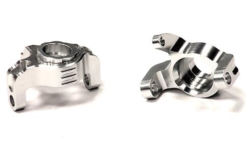 C23935SILVER Billet Machined Alloy Type II HD Steering Blocks for Axial Wraith 2.2 AX80061 - Image 1
