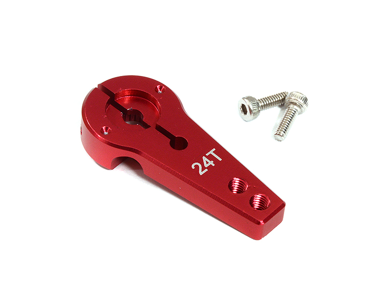C23940RED Billet Machined Alloy Servo Horn 24T for Hitec Servo (r=20, 24mm) - Image 1