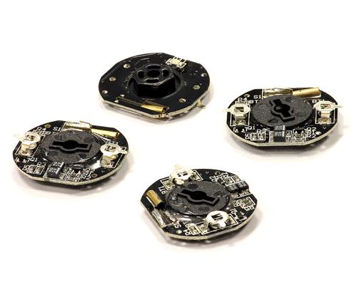 C24044RED Dynamic LED Wheel Light Kit (4) by G.T. Power for 1/10 Drifting and Touring Car - Image 1