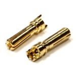 Gold Plated 4mm Size High Current Bullet Connector (2) Male