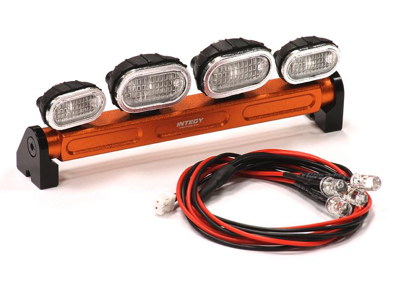 C24144ORANGE Realistic Roof Top Spot Light Set (4) LED White w/ Adj. Housing for 1/10 1/8 1/5 - Image 1