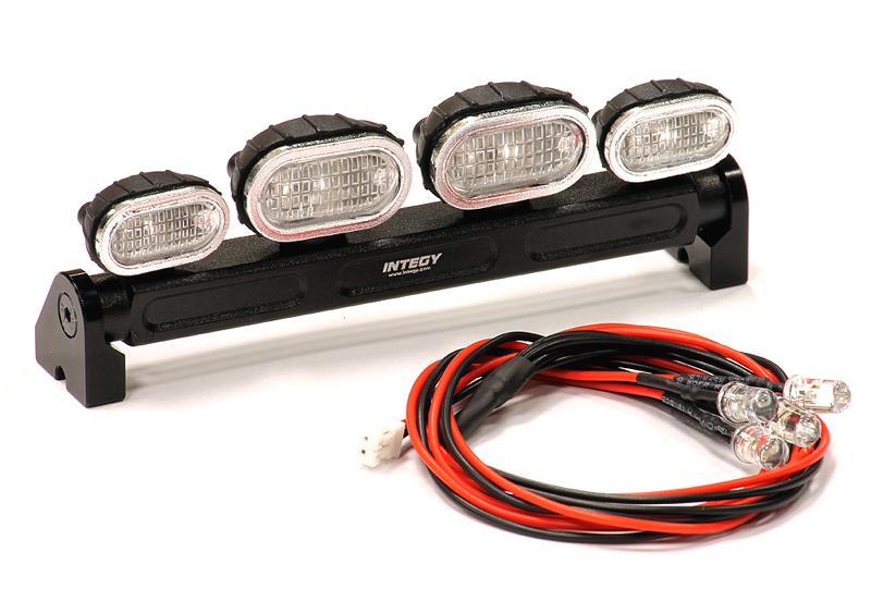 C24145BLACK Realistic Roof Top Spot Light Set (4) LED Blue w/ Adj. Housing for 1/10 1/8 1/5 - Image 1