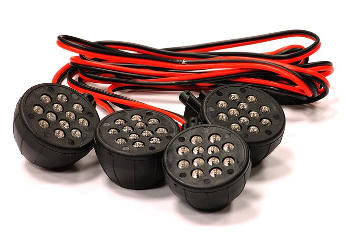 C24150BLACK Off-Road High Brightness Large Spot LED Yellow Light Set + Housing (4) - Image 1