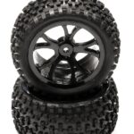 Pre-Mounted 1/10 Buggy 10 Spoke Rear 40mm All Terrain Q4032 12mm Hex (O.D. 87mm)