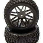 Pre-Mounted 1/10 Buggy 16 Spoke Front 32mm All Terrain Q4026 12mm Hex (OD 87mm)