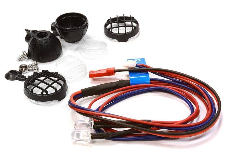 C24210BLUE V2 Large Round Type Roof Top LED Blue Light Set for 1/10 Off-Road, Rock Crawler - Image 1
