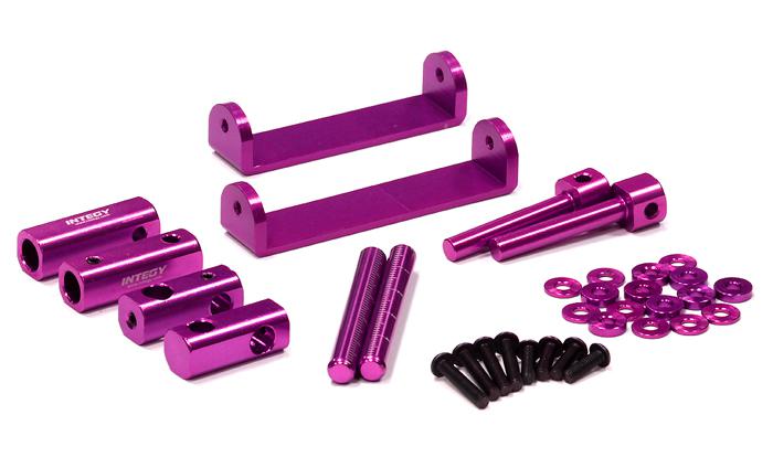 C24214PURPLE Adjustable Stealth Body Mount Set for 1/10 Drift & Touring Car - Image 1