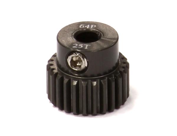 C24270 Billet Machined Hard Anodized Aluminum 64 Pitch Pinion 25 Teeth for 0.125 Shaft - Image 1