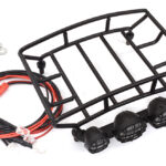 T20 Realistic 1/10 Scale Metal Luggage Tray with 4 LED Adj. Spot Light 85x117mm