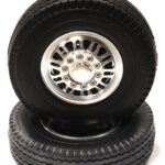 Billet Alloy Front Wheel Type III+Tire Set for Tamiya 1/14 Scale Tractor Trucks