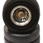 Billet Alloy Type III Rear Dually Wheel & Tire(2) for Tamiya 1/14 Tractor Trucks