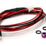 Billet Machined Alloy LED Holder Set 3mm Size + (2) White LED Light