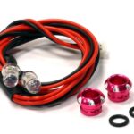 Billet Machined Alloy LED Holder Set 5mm Size + (2) White LED Light