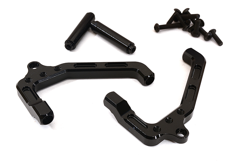 C24397BLACK Billet Machined Tube Frame Shock Mount Front for Axial Wraith 2.2 AX80089 - Image 1