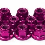 Color Flanged Lock Nut (10) 3mm Size