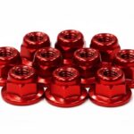 Color Flanged Lock Nut (10) 3mm Size