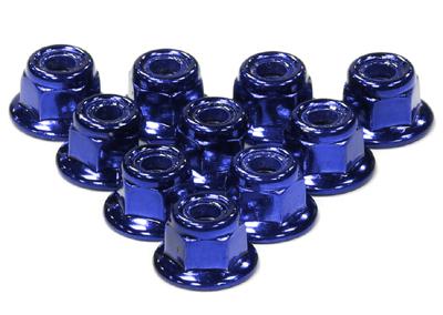 C24435BLUE Color Flanged Lock Nut (10) 5mm Size - Image 1