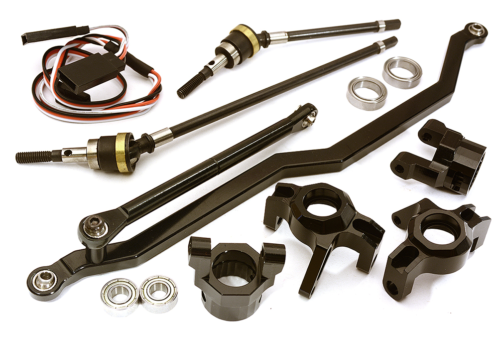 C24449BLACK V2 4WS Conversion Kit for Axial 1/10 Wraith 2.2 - Image 1