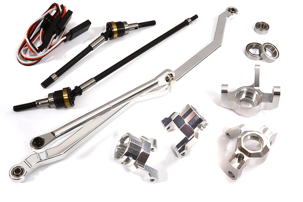 C24449SILVER V2 4WS Conversion Kit for Axial 1/10 Wraith 2.2 - Image 1