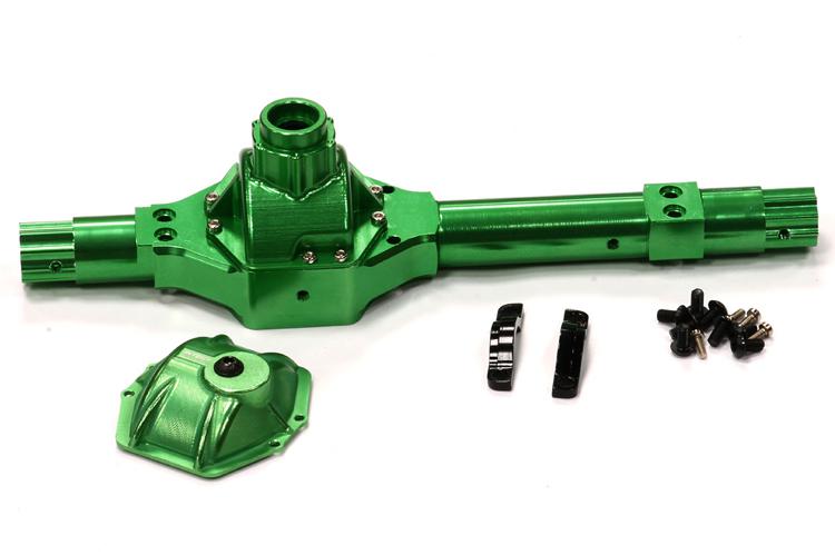 C24453GREEN Machined Complete Rear Axle Case for Axial 1/10 Wraith 2.2 AX80069 AX80071 - Image 1