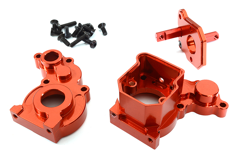 C24470RED Billet Machined Alloy Center Main Gearbox Case for Axial Wraith 2.2 AX80051 - Image 1