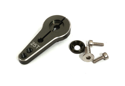 Billet Machined Single Sided Servo Horn 25T for Futaba Servo (r=20, 24mm Holes)