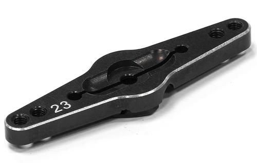C24488BLACK Billet Machined Double Sided Servo Horn 23T for KO & JR Servo (r=20, 24mm Holes) - Image 1
