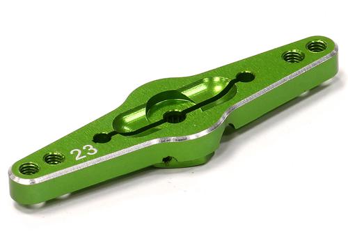 C24488GREEN Billet Machined Double Sided Servo Horn 23T for KO & JR Servo (r=20, 24mm Holes) - Image 1
