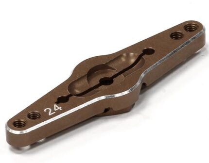 Billet Machined Double Sided Servo Horn 24T for Hitec Servo (r=20, 24mm Holes)