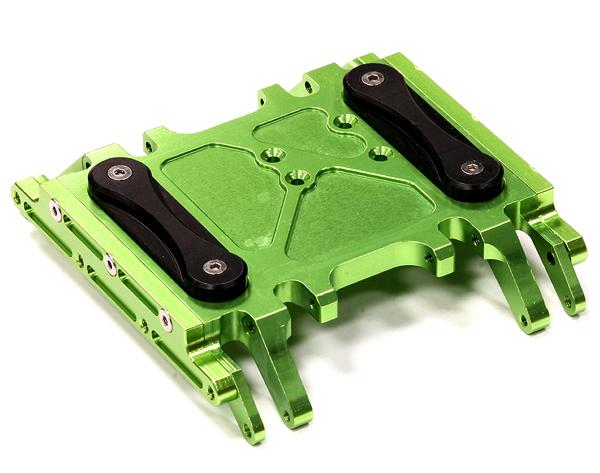 C24524GREEN Billet Machined T2 Tube Frame Skid Plate for Axial Wraith 2.2 - Image 1