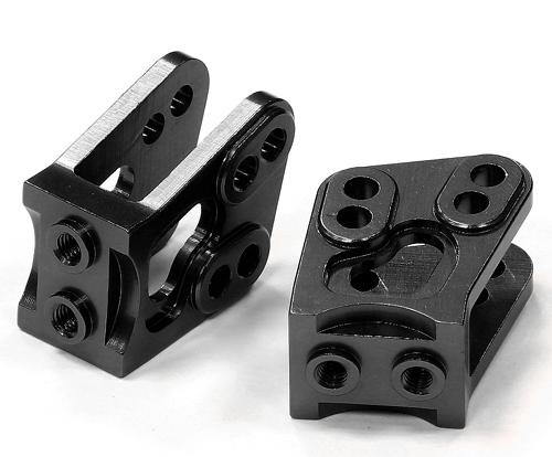 C24531BLACK Machined Alloy T4 Lower Suspension Link Mount (2) for Axial Wraith 2.2 AX80070 - Image 1