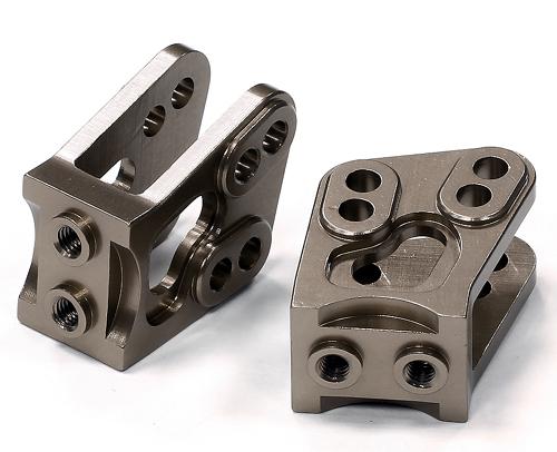 C24531GUN Machined Alloy T4 Lower Suspension Link Mount (2) for Axial Wraith 2.2 AX80070 - Image 1