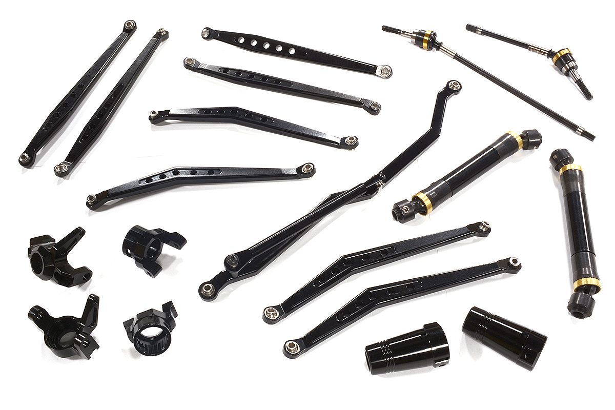 C24534BLACK Billet Machined Stage 2 Conversion Set for Axial Wraith 2.2 - Image 1